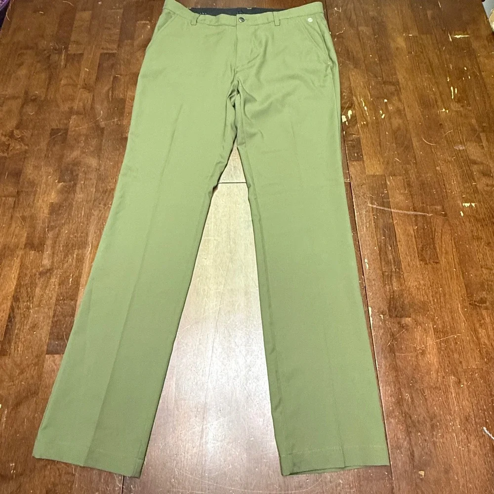 Adidas Golf Pants Mens 34x34 Olive Green Ultimate365 Performance HR9050